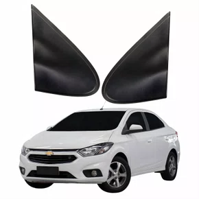 Par Moldura Acabamento Retrovisor Gm Prisma 2020 2021 2022 2023 2024 Texturizado