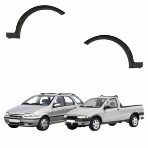 Par Moldura Dianteira Paralama Fiat Strada Adventure Palio Week Adventure 1996 Até 2000