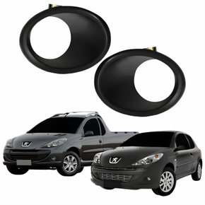 Par Moldura Farol Auxiliar Peugeot 207 Hoggar 2008 Até 2014