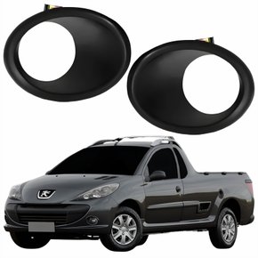 Par Moldura Farol Auxiliar Peugeot Hoggar 2008 Até 2014