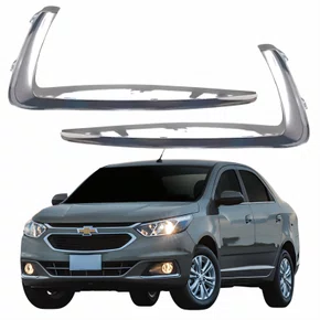 Par Moldura Grade Farol Auxiliar Gm Cobalt 2016 2017 2018 2019 2020 Friso Cromado