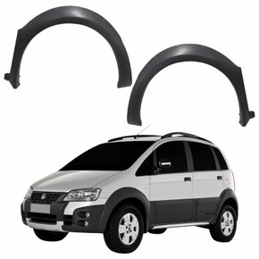 Par Moldura Para-lama Fiat Idea Adventure 2006 2007 2008 2009 2010