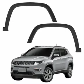 Par Moldura Paralama Dianteiro Jeep Compass 2017 2018 2019 2020 2021