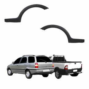 Par Moldura Traseira Paralama Fiat Strada Adventure Palio Week Adventure 1996 Até 2000