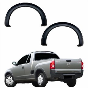 Par Moldura Traseira Paralama Gm Montana 2003 Até 2012