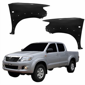 Par Para-lama Dianteiro Hilux Srv 2012 2013 2014 2015 Com Furo Pisca Moldura