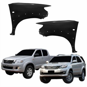 Par Para-lama Dianteiro Hilux Srv Sw4 2012 2013 2014 2015 Com Furo Pisca Moldura