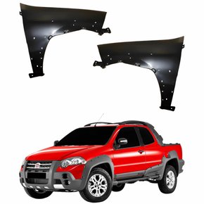 Par Paralama Dianteiro Fiat Strada Adventure Locker 2008 Até 2014 Com Furo