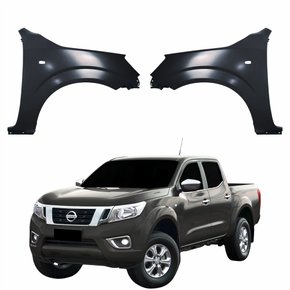 Par Paralama Dianteiro Nissan Frontier 2017 2018 2019 2020 2021 Com Furo Pisca