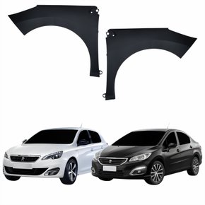 Par Paralama Dianteiro Peugeot 308 408 2012 Até 2018