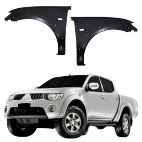 Par Paralama Mitsubishi L200 Triton 2008 Até 2016 Com Furo