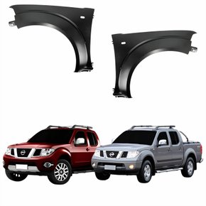 Par Paralama Nissan Frontier Sel 2008 Até 2016 Com Furo