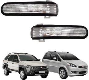 Par Pisca Retrovisor Fiat Idea 2011 Até 2016 Palio Adventure 2008 Até 2020