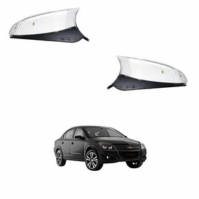Par Pisca Retrovisor Gm Vectra 2006 Até 2012 Com Luz De Solo