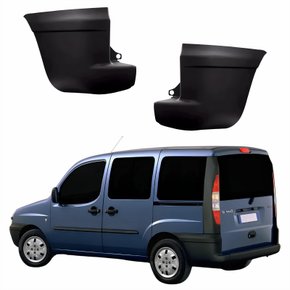 Par Ponteira Parachoque Traseiro Fiat Doblo 2002 Até 2010