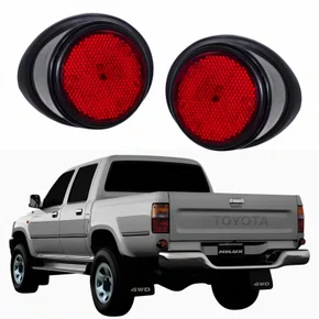 Par Refletor Olho de Gato Toyota Hilux Sr5 1990 Até 2001 Srv 2002 Até 2004