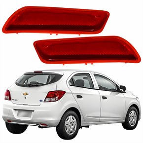 Par Refletor Para-choque Traseiro Gm Onix Joy 2017 2018 Adaptável