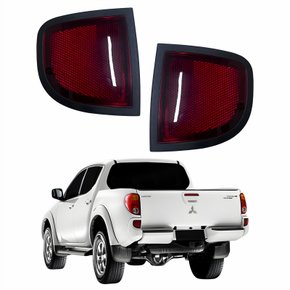Par Refletor Para-choque Traseiro Mitsubishi L-200 Triton 2008 Até 2014