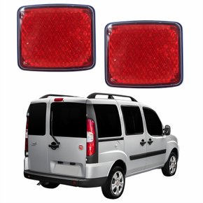 Par Refletor Parachoque Traseiro Fiat Doblo 2010 2011 2012 2013 2014
