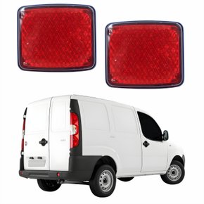 Par Refletor Parachoque Traseiro Fiat Doblo Cargo 2010 2011 2012 2013 2014 