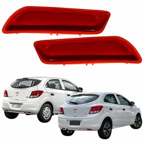 Par Refletor Para-choque Traseiro Gm Onix Lt Ls 2012 Até 2016 Joy 2017 2018