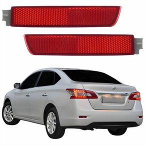 Par Refletor Parachoque Traseiro Nissan Sentra 2009 Até 2020