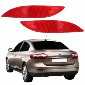 Par Refletor Parachoque Traseiro Renault Fluence 2011 Até 2017