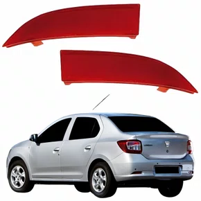 Par Refletor Parachoque Traseiro Renault Logan 2014 Até 2019