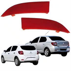 Par Refletor Parachoque Traseiro Renault Logan Sandero 2014 Até 2019