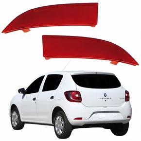 Par Refletor Parachoque Traseiro Renault Sandero 2014 Até 2019