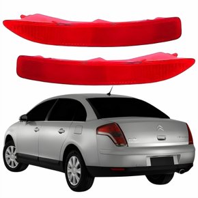 Par Refletor Traseiro Parachoque Citroen C4 Pallas 2006 Até 2012 