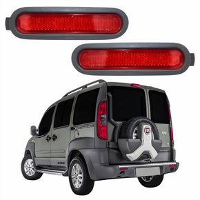 Par Refletor Traseiro Parachoque Fiat Doblo Adventure 2010 Até 2021