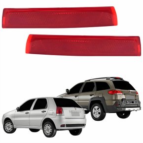 Par Refletor Traseiro Parachoque Fiat Palio 2004 Até 2011 Palio Locker 2008 Até 2012