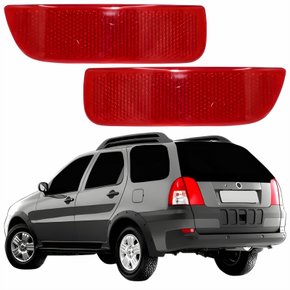 Par Refletor Traseiro Parachoque Fiat Palio Weekend 2004 Até 2008
