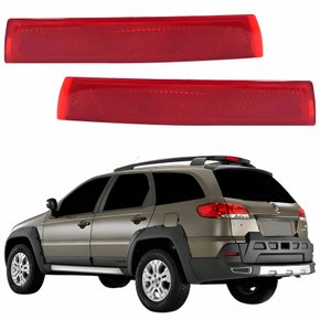 Par Refletor Traseiro Parachoque Fiat Palio Weekend Adventure Locker 2008 Até 2012