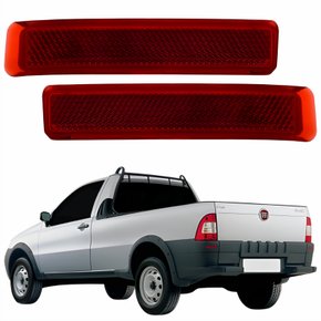 Par Refletor Traseiro Parachoque Fiat Strada 2004 Até 2013