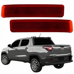Par Refletor Traseiro Parachoque Fiat Strada 2020 2021 2022 2023