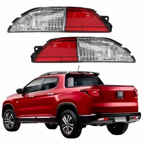 Par Refletor Traseiro Parachoque Fiat Toro 2015 Até 2020