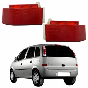 Par Refletor Traseiro Parachoque Gm Meriva 2006 Até 2012