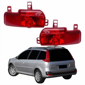 Par Refletor Traseiro Parachoque Peugeot 207 Sw 2008 Até 2013