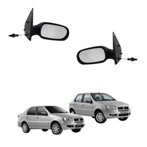 Par Retrovisor Fiat G4 Palio Siena 2008 Até 2012 4 Portas Com Controle