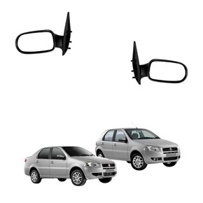 Par Retrovisor Fiat G4 Palio Siena 2008 Até 2012 4 Portas Sem Controle