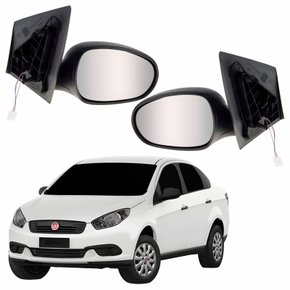 Par Retrovisor Fiat Grand Siena 2012 Até 2021 Elétrico Original