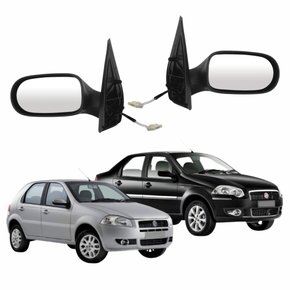 Par Retrovisor Fiat Palio 2009 Até 2014 Siena 2009 Até 2012 4 Portas Eletrico