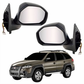 Par Retrovisor Fiat Palio Adventure Locker 2008 2009 2010 2011 2012 Com Pisca Elétrico Original
