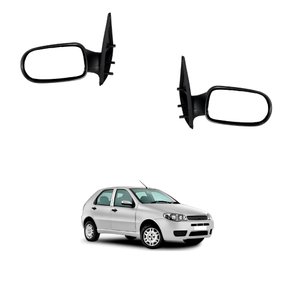 Par Retrovisor Fiat Palio Fire 2011 Até 2016 Texturizado 4 Portas Sem Controle