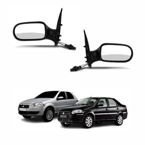 Par Retrovisor Fiat Palio Siena Economy Fire 2010 Até 2017 4 Portas Com Controle