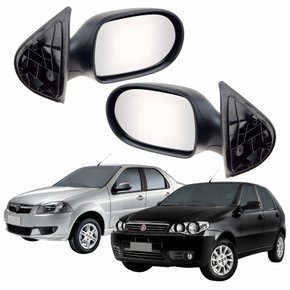 Par Retrovisor Fiat Palio Siena Economy Fire 2011 Até 2017 4 Portas Sem Controle Original