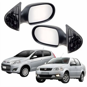 Par Retrovisor Fiat Palio Siena Es Attractive 2011 Até 2016 4 Portas Sem Controle Original