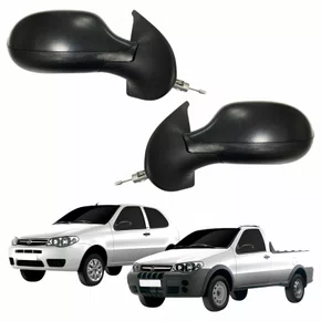 Par Retrovisor Fiat Palio Strada 2008 Até 2011 2 Portas Com Controle METAGAL